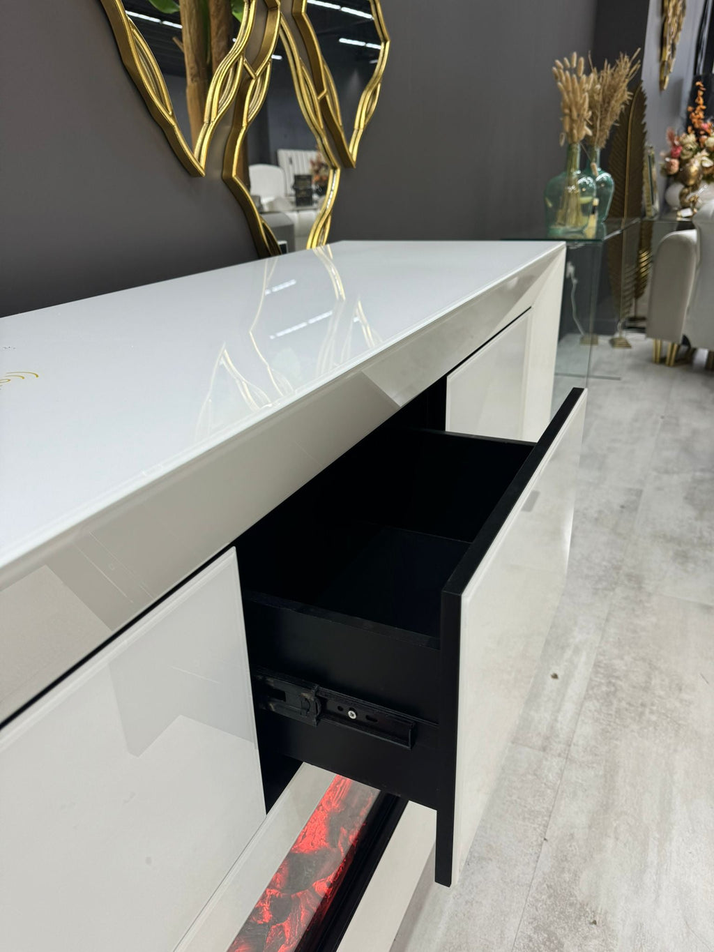 Cheminée Électrique Connectée 200 cm – Bluetooth Intégré – Design Contemporain