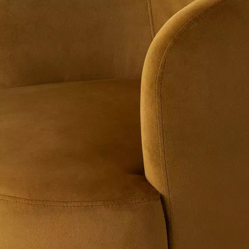 Fauteuil d'appoint pivotant moderne en velours, Fauteuil barillet rembourré avec rotation à 360°, Fauteuil de salon pour le séjour et le coin lecture - Panipeachy
