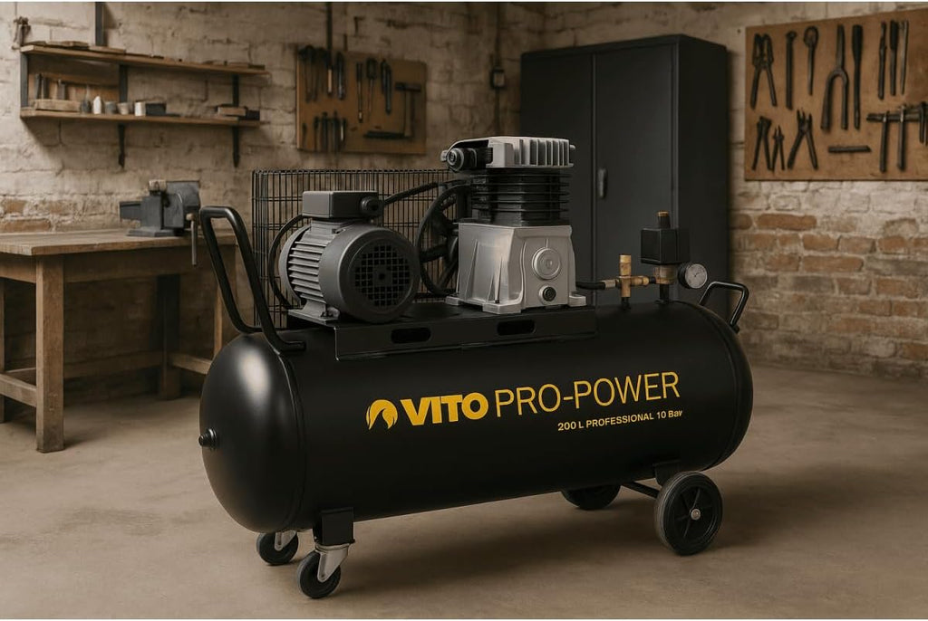 VITO - Compresseur à Courroie 200L 10 bar 4 CV 3 kW professionnel 2800 Tr/min AIR 400 L/min