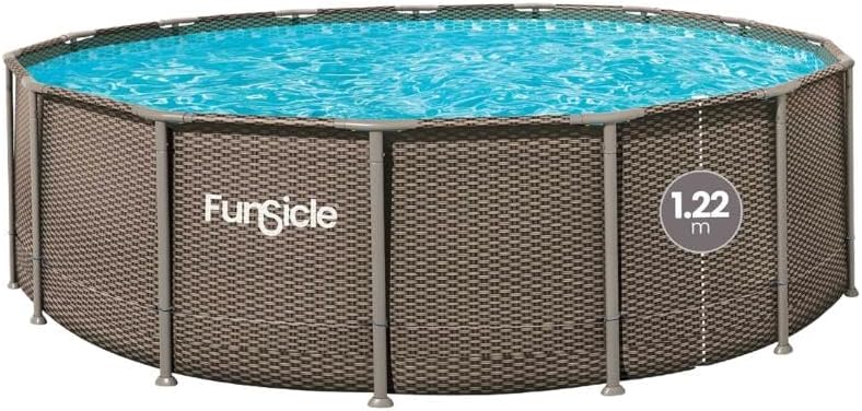 FUNSICLE Piscine Tubulaire Ronde Marron Ø4,57m x h1,22m