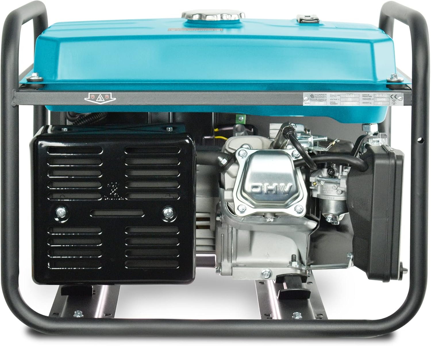 Groupe électrogène à essence 3000 puissance max 3000 W, prises Schuko 2x16A (230 V), EURO-V, régulateur de tension automatique (AVR),moteur électrique enroulement 100% cuivre,generateur de courant
