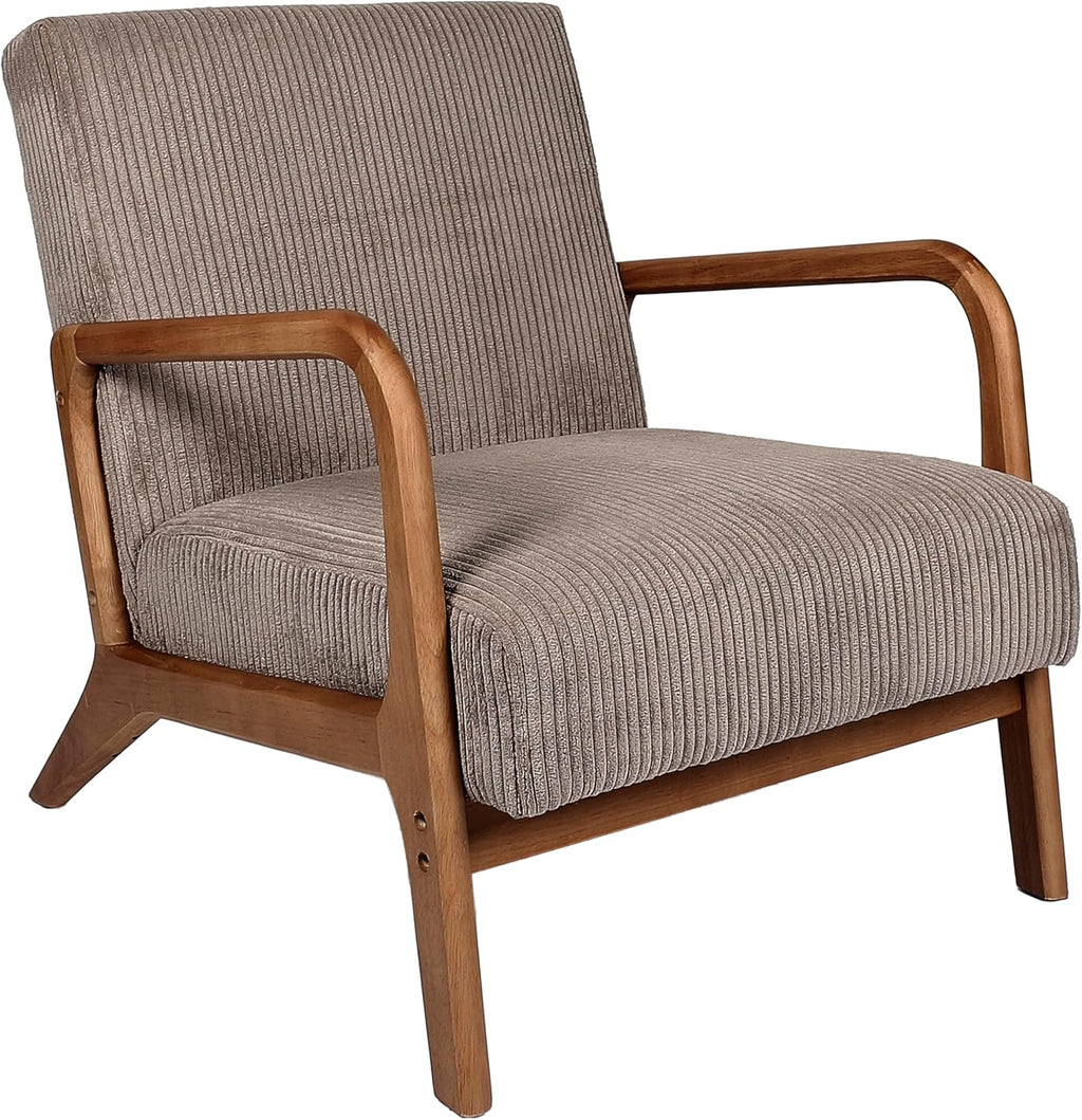 HOME DECO FACTORY, HD0348, Fauteuil Salon Cotele Scott Taupe, Softness, Mobilier, Assise, canapé et Fauteuil, 64,5x75x83,5 cm, Hauteur Assise 43 cm, Taupe