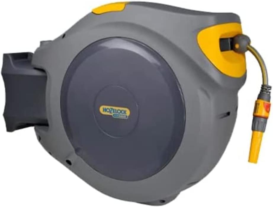 Hozelock Dévidoir Mural FlowMax AutoReel Gros débit avec Tuyau de 30m 25970000