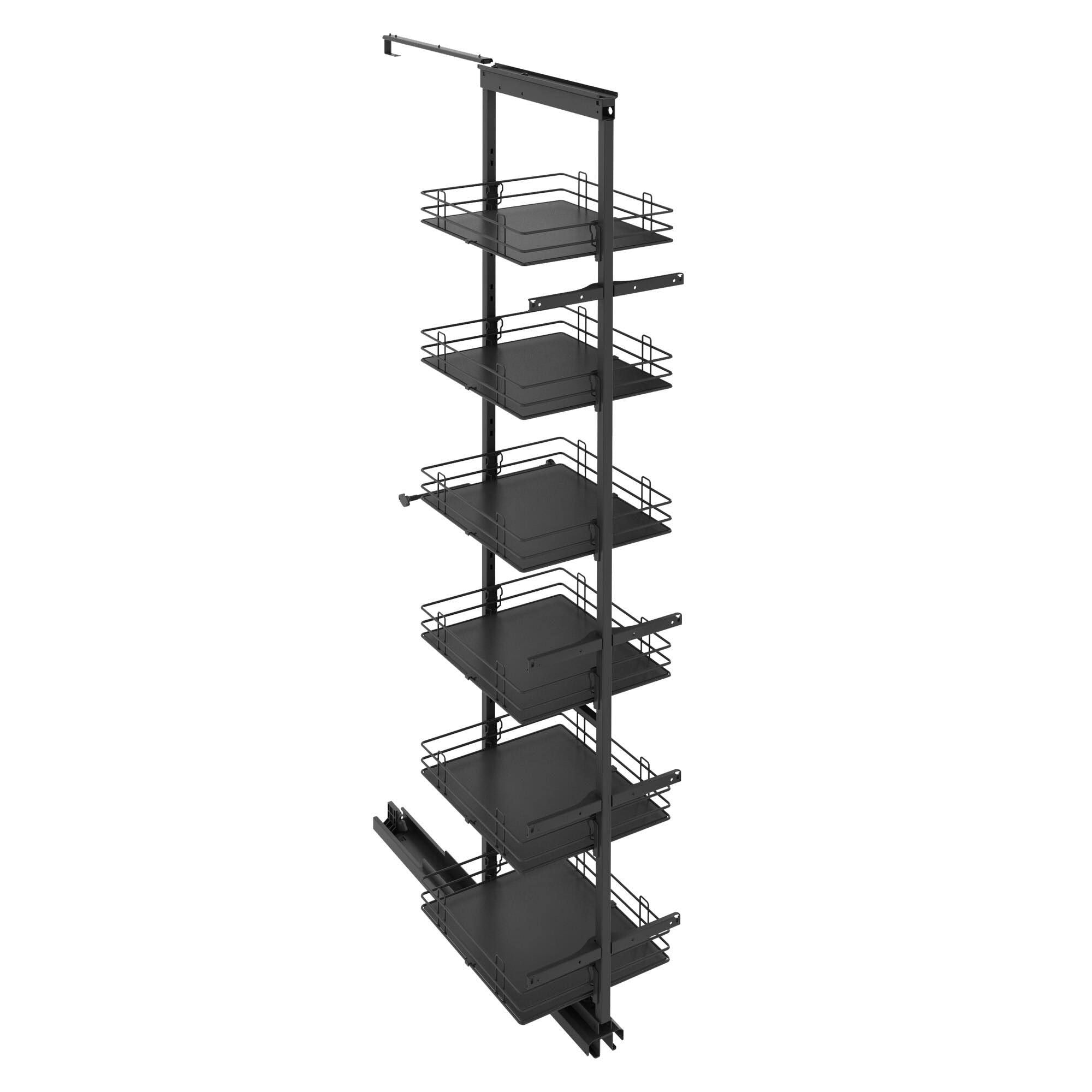 Rangement coulissant colonne 6 paniers pour meuble l.45 cm