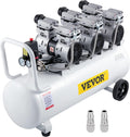 VEVOR Compresseur d’Air sans Huile Compresseur Silencieux à Air Comprimé Compresseur Outil d’Atelier pour Réparations Domiciliaires, Gonflage de Pneus (100L 2.2KW, Électrovanne)