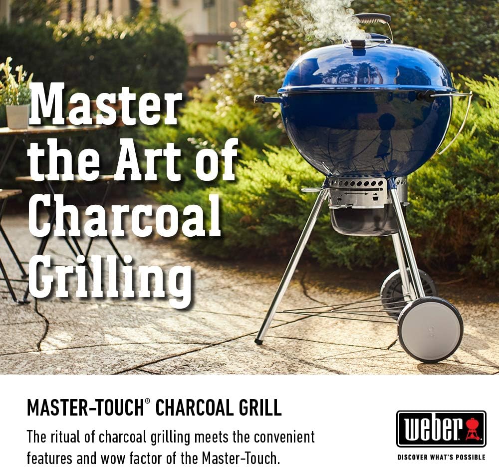 Weber Master-Touch 14516001 Barbecue au charbon de bois, bleu océan profond