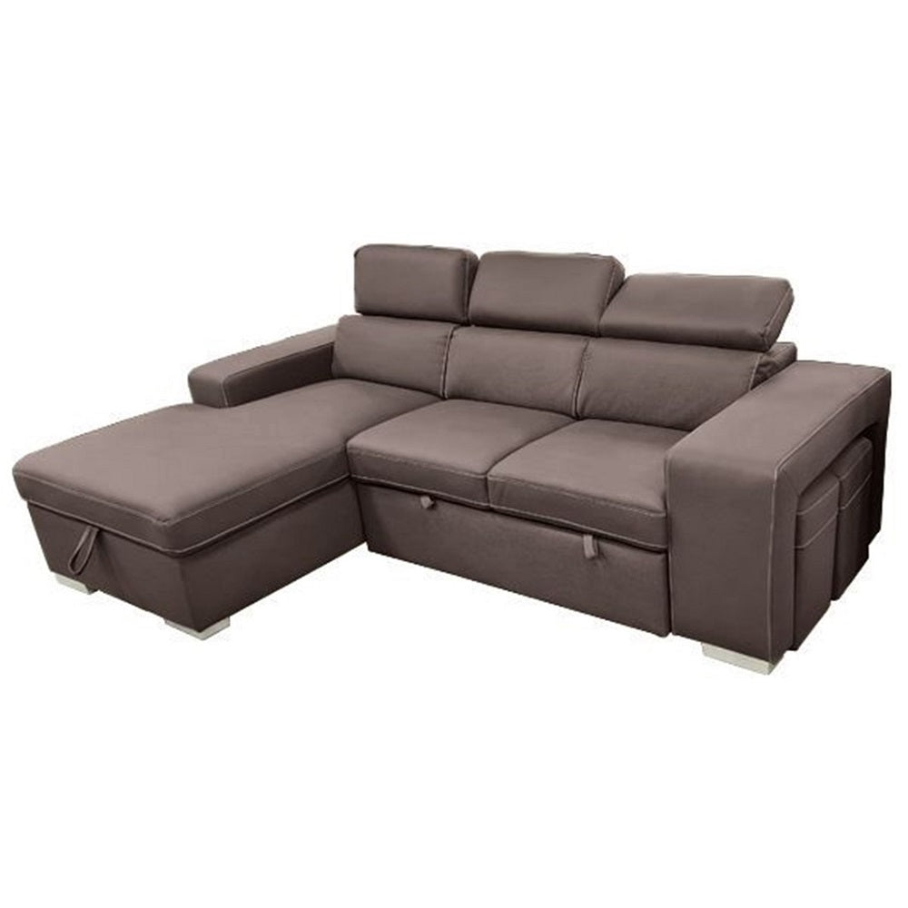 Canapé d'Angle Convertible Roma - Velours et Structure Bois