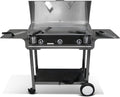 Pack Plancha Electrique LUX 830 - Chariot Rivoli + Accessoires - Inox - Finitions Carbon - 3 Thermostats Réglables - Made In France - L83 X P45 X H20 cm