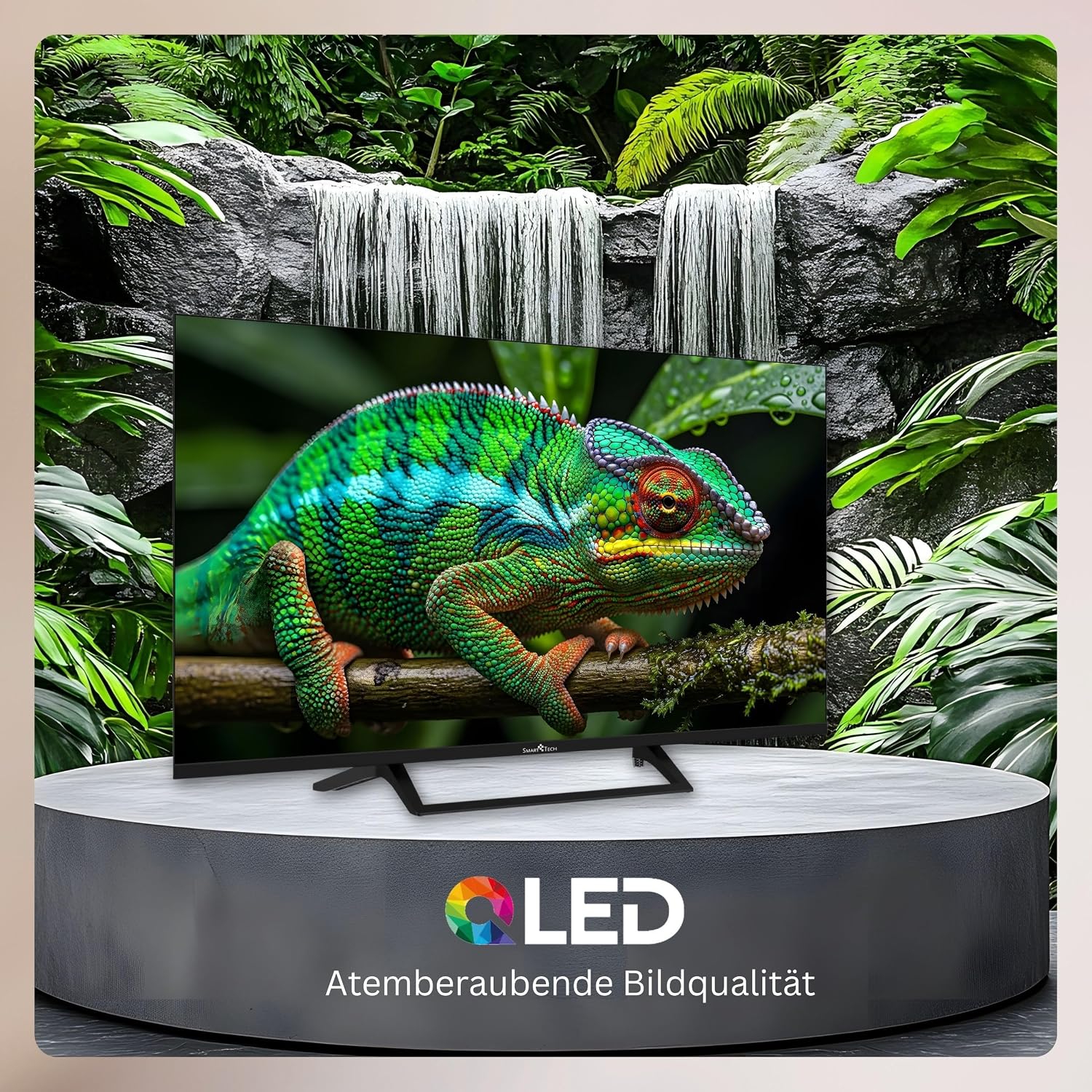 Smart Tech QLED 43QG06V2 Téléviseur Google TV HDR avec résolution 4K UHD, Bluetooth et Triple Tuner, Smart TV 43QG06V2 (2026)