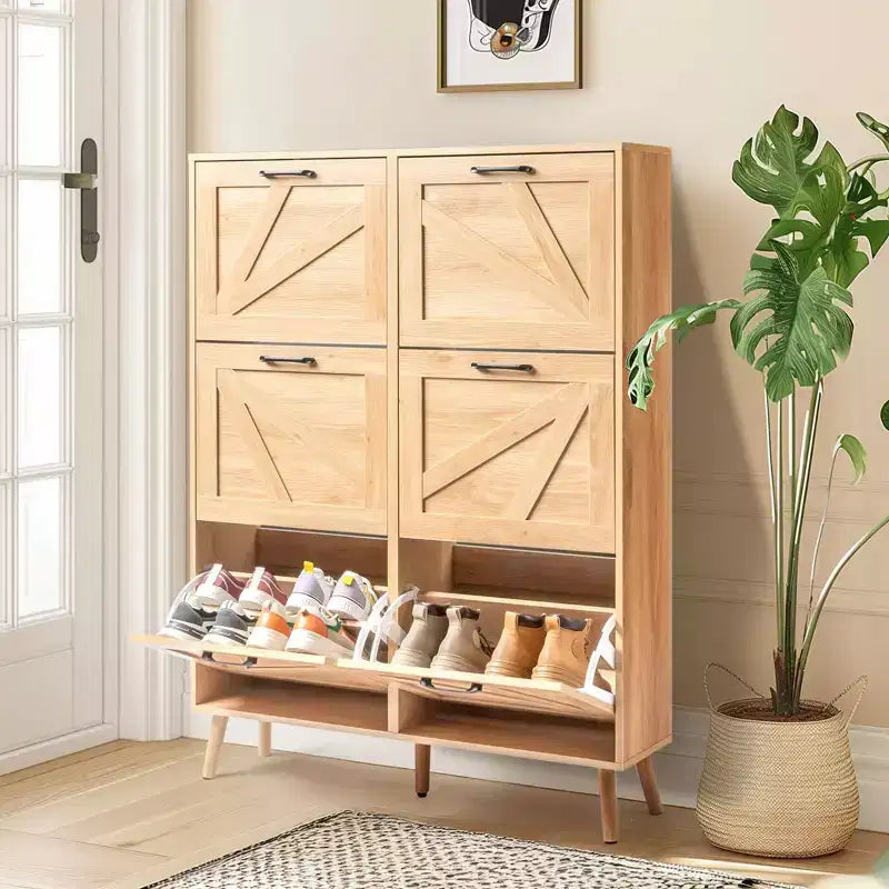 Meuble à chaussures Karl Home en bois à 6 tiroirs basculants