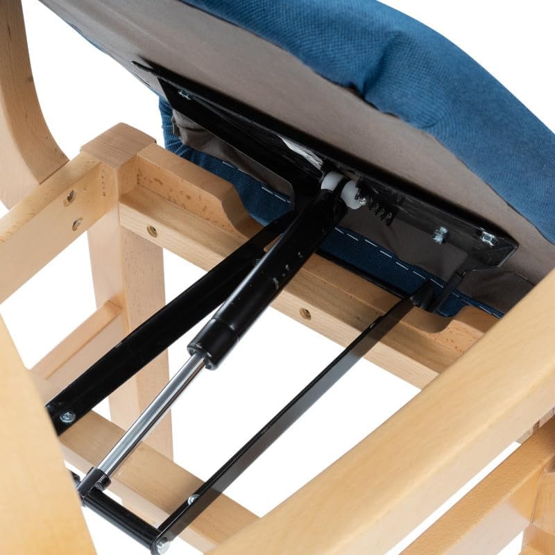APLOS Chaise d'aide à la levée Suzanne, Bascule Automatique réglable, Chaise Ergonomique collectivité pour Seniors et Personnes à Mobilité Réduite, Tissu Design et résistant