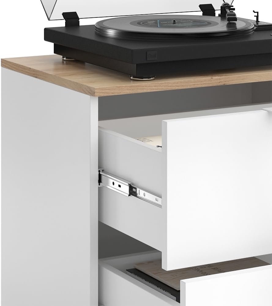 Vicco Meuble-paroi Wido, Blanc/Sonoma, 3 pièces