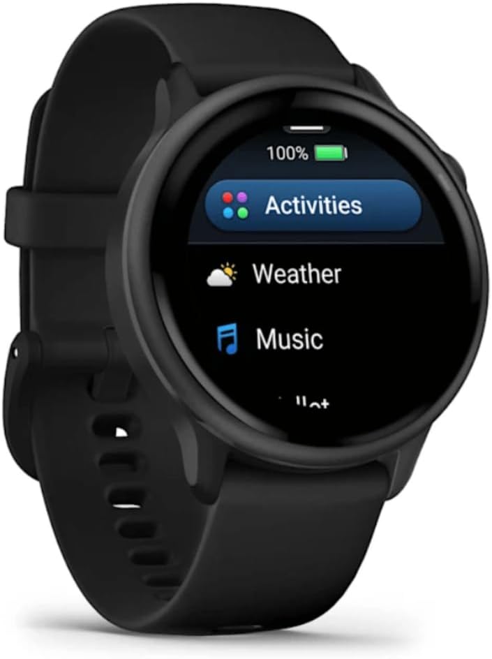 Garmin vívoactive 6 - Montre connectée avec GPS Forme & santé avec écran Ultra-Lumineux - Gray avec boîtier Noir - Boîtier 42 mm