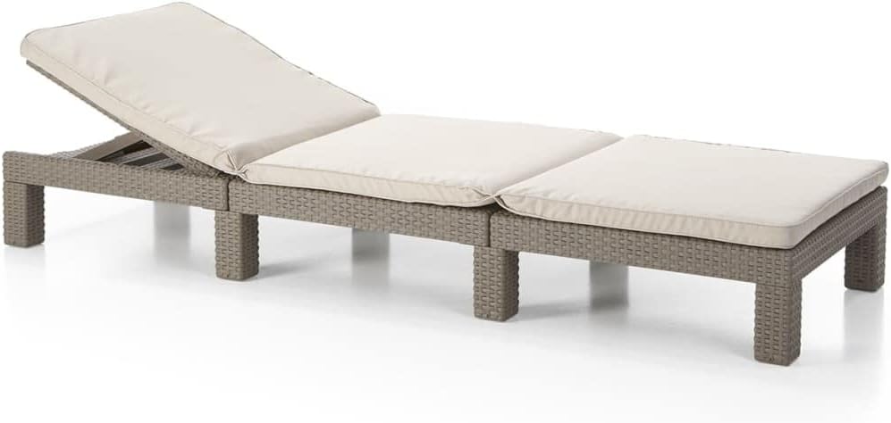 Allibert - Chaise Longue Daytona SL, 22 x 195 x 65 cm, Beige (Cappuccino)