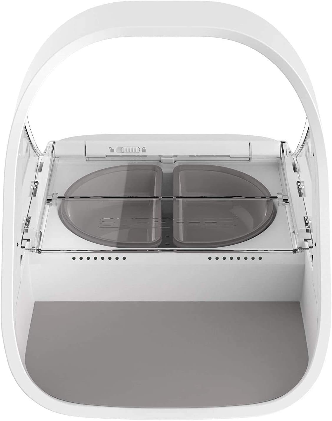 Sure PetCare | Distributeur de Nourriture Connect à Puce électronique SureFeed, Compatible avec Les médaillons d'identification par radiofréquence, contrôle par Application Mobile, Blanc