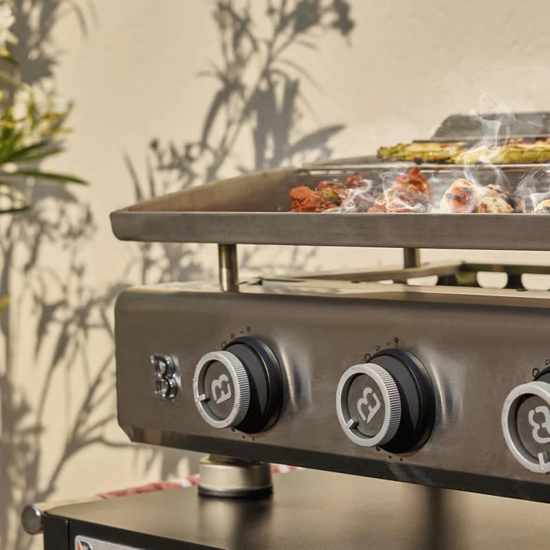BRASERO plancha Silvia Evo 4 feux, inox 84x34cm, 10,6kW, jusqu'à 12 convives