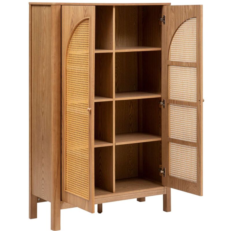Armoire 2 portes en cannage TIRIA