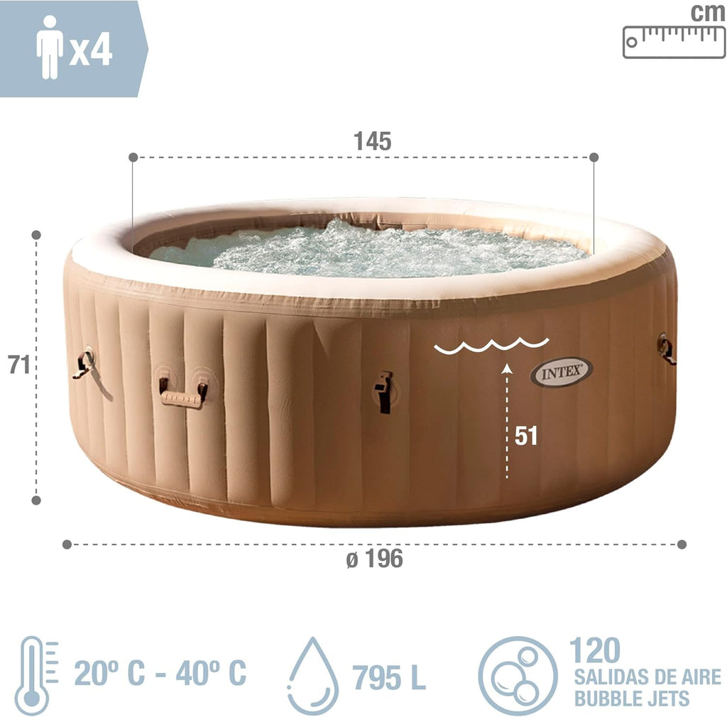 Intex Pure Spa Sahara 4 Places 28426EX Beige