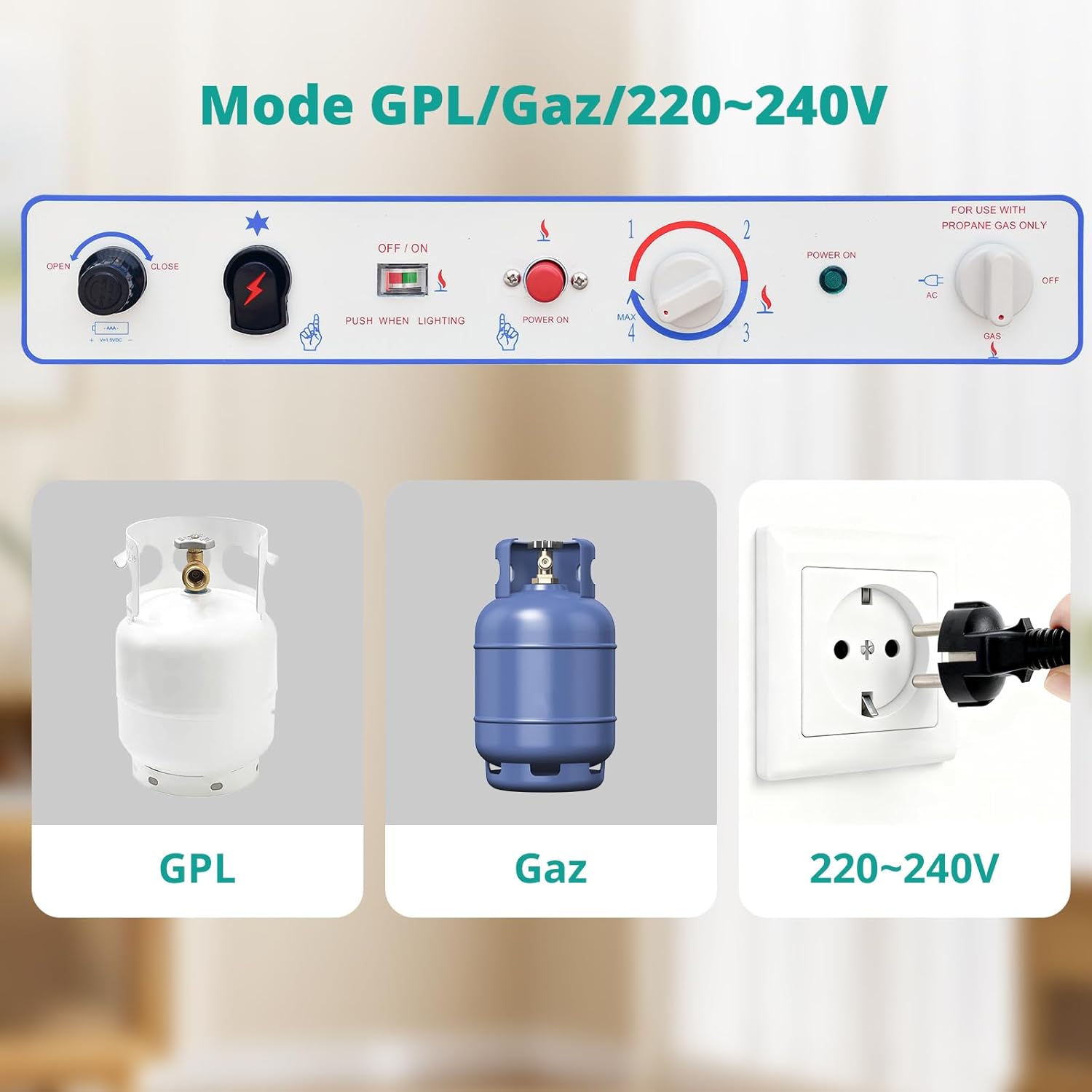 SMETA Frigo Gaz avec Congélateur, 265L, Réfrigérateur Congélateur Combiné Gaz/220V, Frigo Camping Gaz pour Camping-car, Garage, Caravane, Mobile-home, Blanc