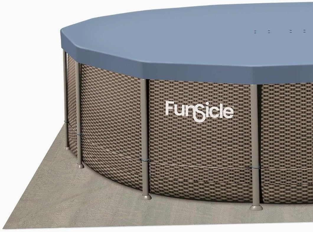 FUNSICLE Piscine Tubulaire Ronde Marron Ø4,57m x h1,22m