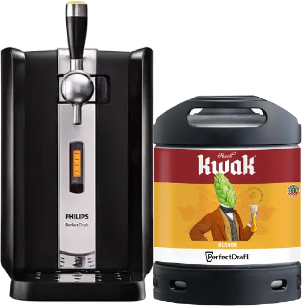 PerfectDraft – Pack Tireuse À Bière + 1 Fût Kwak Blonde 6L – Machine Pression À Domicile – Refroidissement À 3°C – 30 Jours Fraîcheur – Écran LED Température – Idée Cadeau Amateur Bière