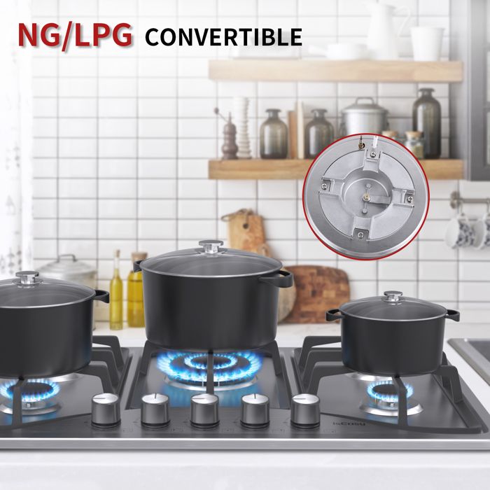 Plaque de cuisson gaz IsEasy MGBS-314A 4 feux Inox