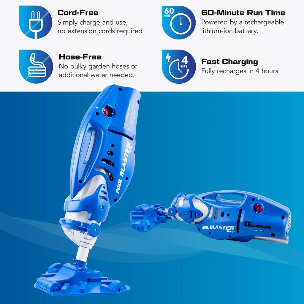 Pool Blaster Max Li CG aspirateur piscine, moteur P30, puissance accrue, spa inclus