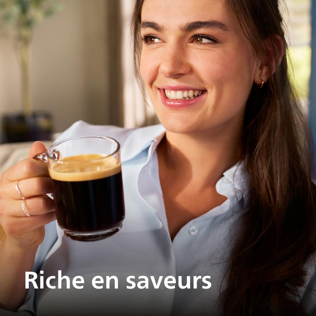 Expresso broyeur Série 5400 – 12 Spécialités de Café, Carafe LatteGo facile à nettoyer, Ecran intuitif, 4 Profils Utilisateur, Machine à café à grain Noir (EP5441/50)
