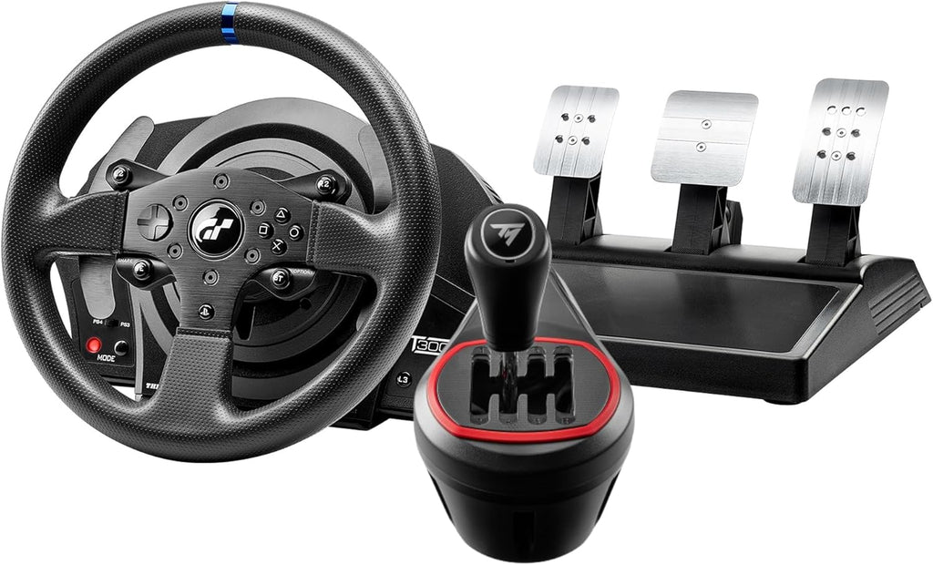 Thrustmaster T300RS GT & TH8S – Volant de Course et Levier de Vitesse Haut de Gamme pour PS5, PS4, PC – Retour de Force Réaliste & Précision Optimale