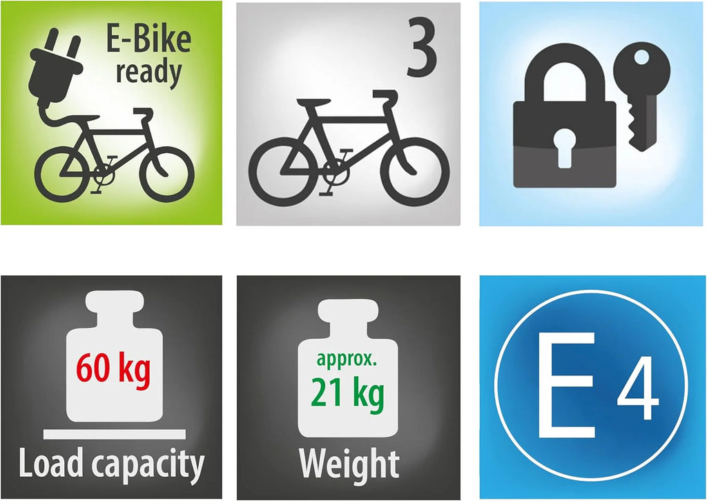 EUFAB porte-vélos Premium 11522 pour 3 vélos, attelage, pliable