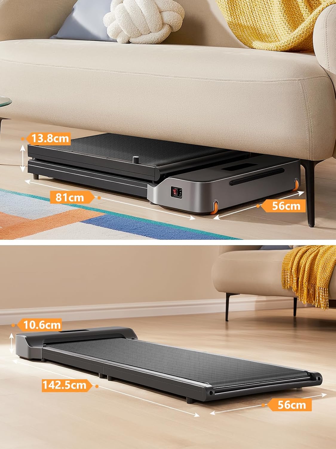 Walkingpad Z1 tapis de marche pliable, LED, télécommande, vitesse 1–6km/h