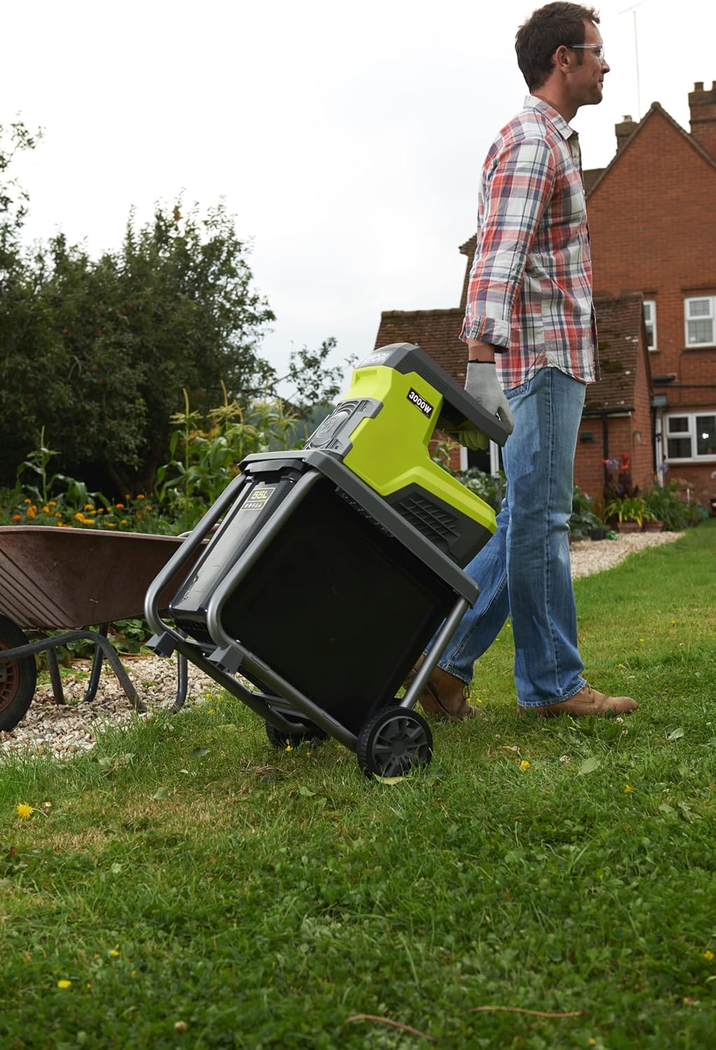 Ryobi broyeur végétaux électrique 3000W, silencieux RSH3045U