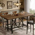 Table de bar GDFStudio Mark en bois et métal rustique