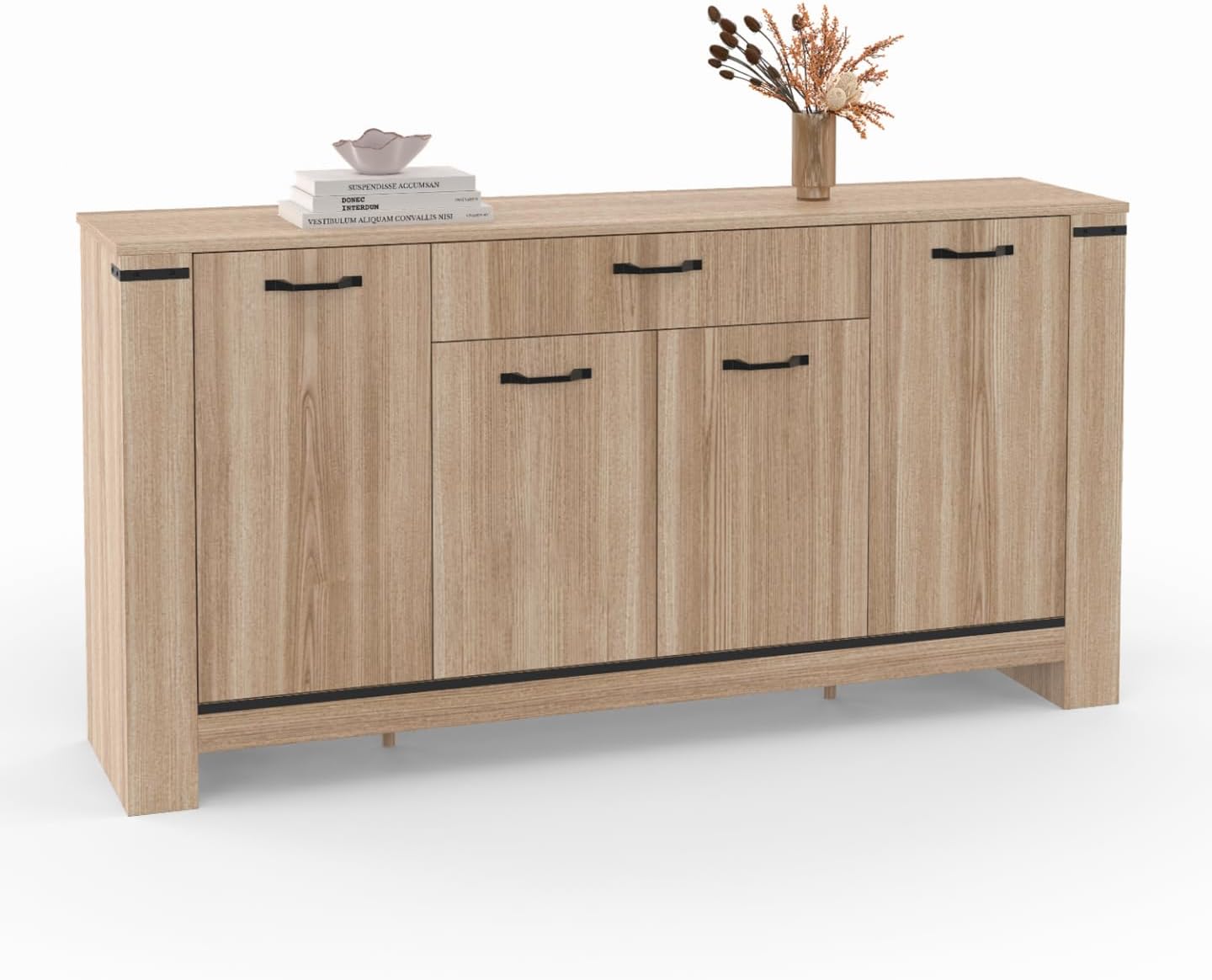 IDMarket - Buffet 160 m Idaho 4 Portes avec tiroir Design Contemporain