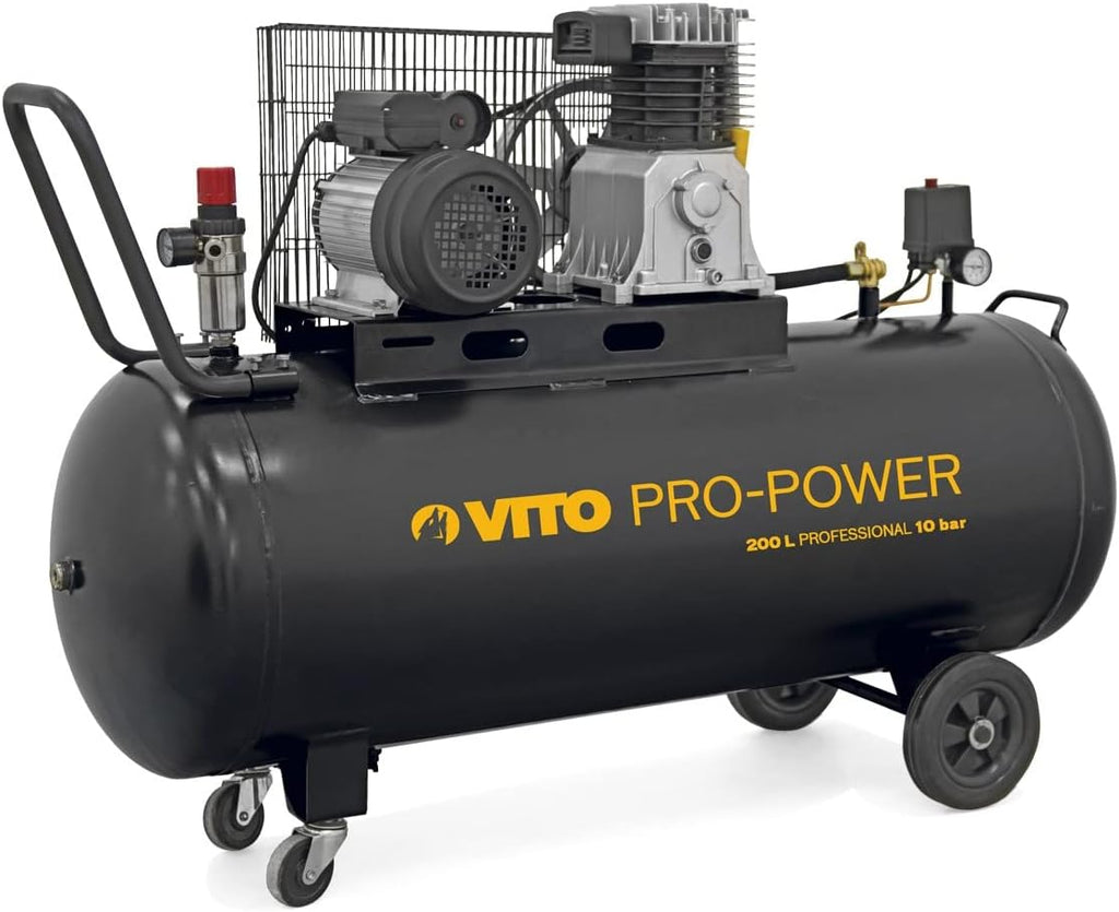 VITO - Compresseur à Courroie 200L 10 bar 4 CV 3 kW professionnel 2800 Tr/min AIR 400 L/min