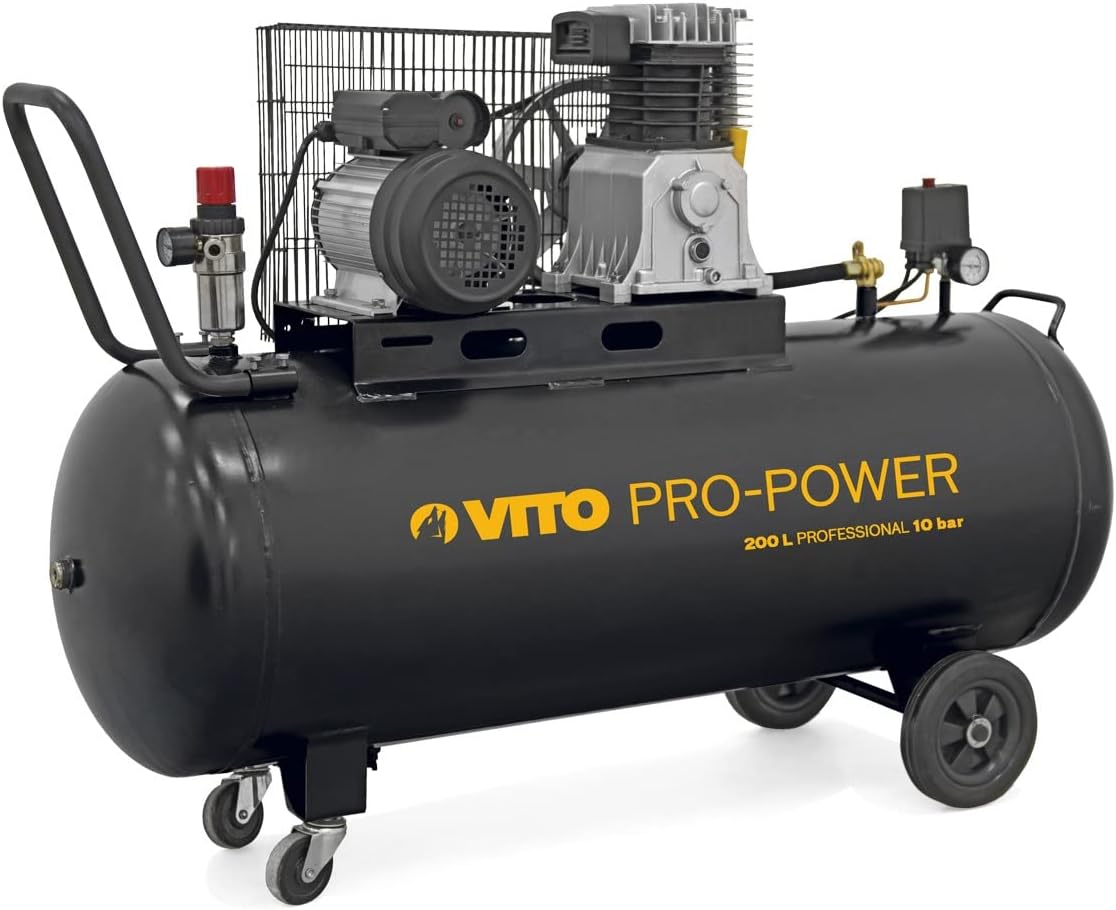VITO - Compresseur à Courroie 200L 10 bar 4 CV 3 kW professionnel 2800 Tr/min AIR 400 L/min