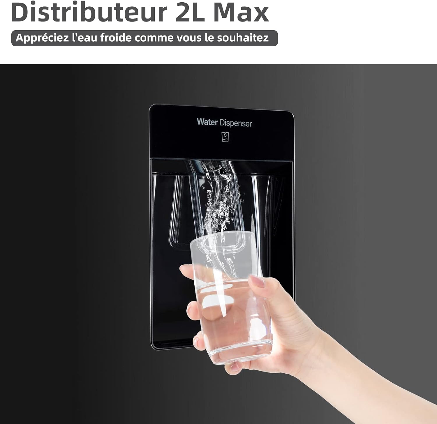 CHIQ Réfrigérateur congélateur bas FBM228NE4DE 231L (161 + 70) Froid ventilé, No Frost, Acier inoxydable noir, portes réversibles, 42 db, 12 ans de garantie sur le compresseur