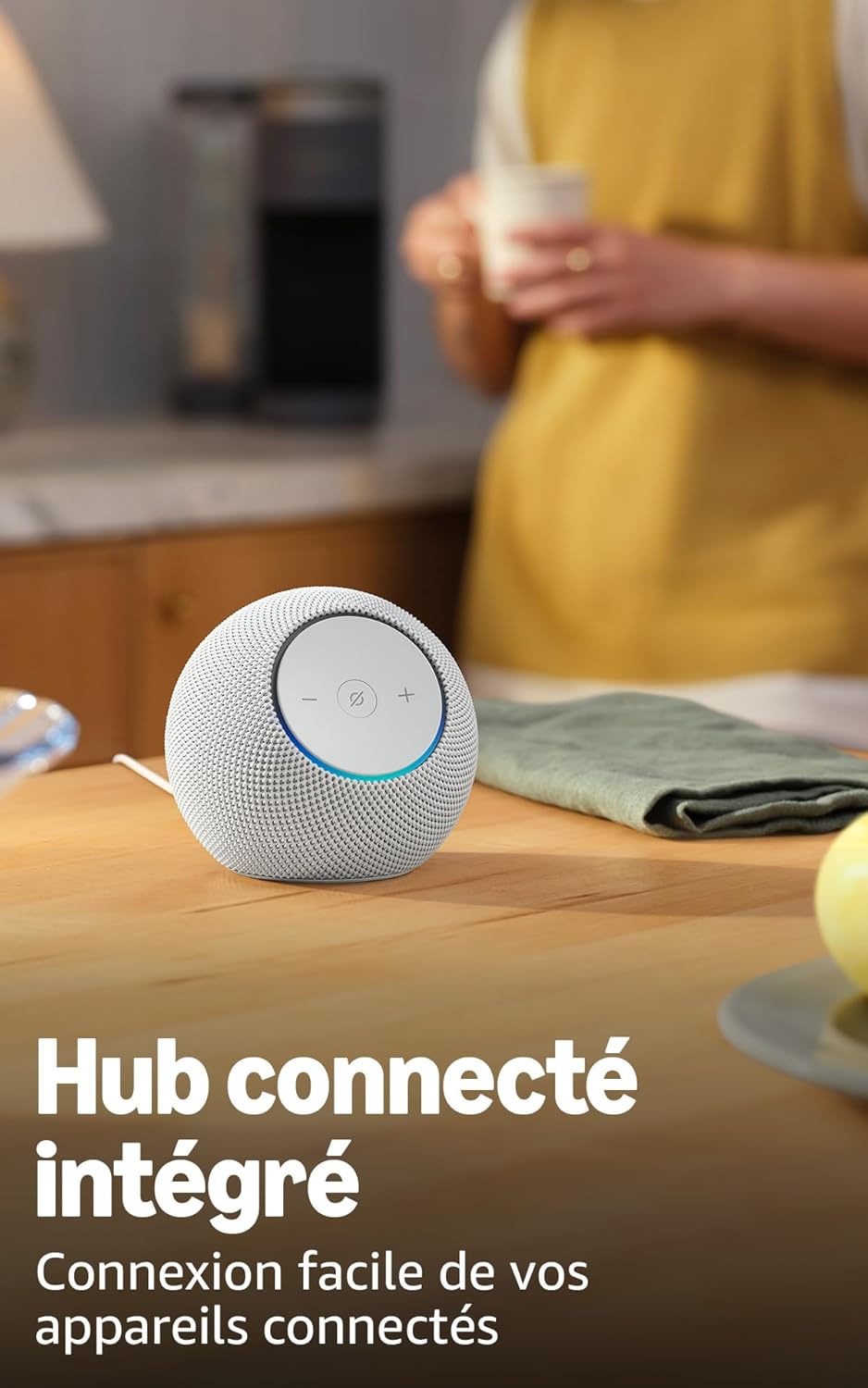 Amazon Echo Dot Max (nouvelle génération) : enceinte Alexa avec son qui emplit la pièce et hub connecté intégré, Graphite