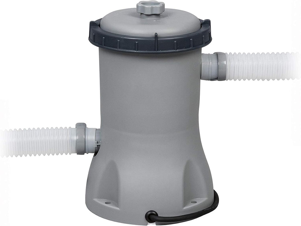 Bestway 56709 Piscine Hors Sol Power Steel™ Effet Rotin Diamètre 366 X 100 cm, Filtre à Cartouche, Échelle