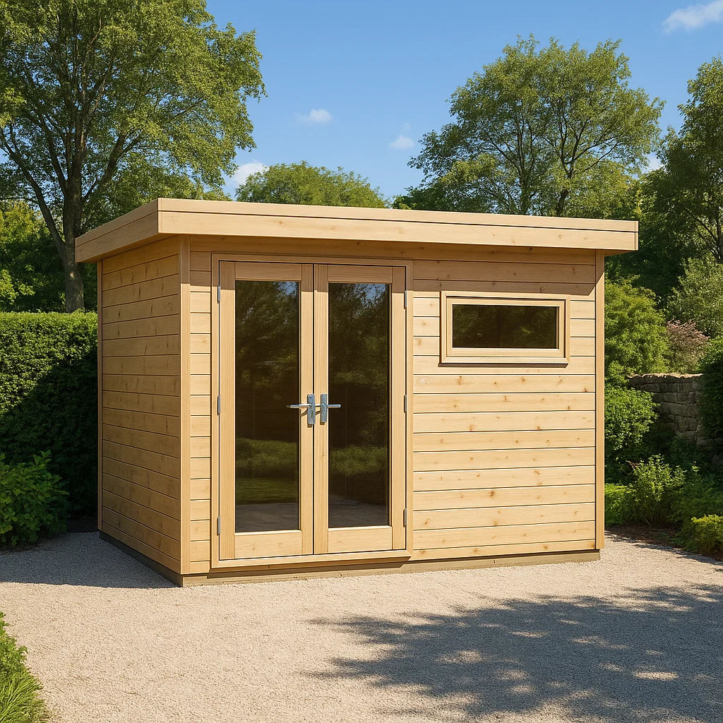 Abri de jardin Abri en bois Bois naturel Bois Jardins 256 x 220 x 224 cm