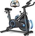 Velo d Appartement Silencieux avec Résistance Magnétique Réglable, Vélo d'appartement avec APP, Vélo d'exercice Moniteur LCD, Siège Confortable, Pour Entraînement Cardio, Capacité 160KG