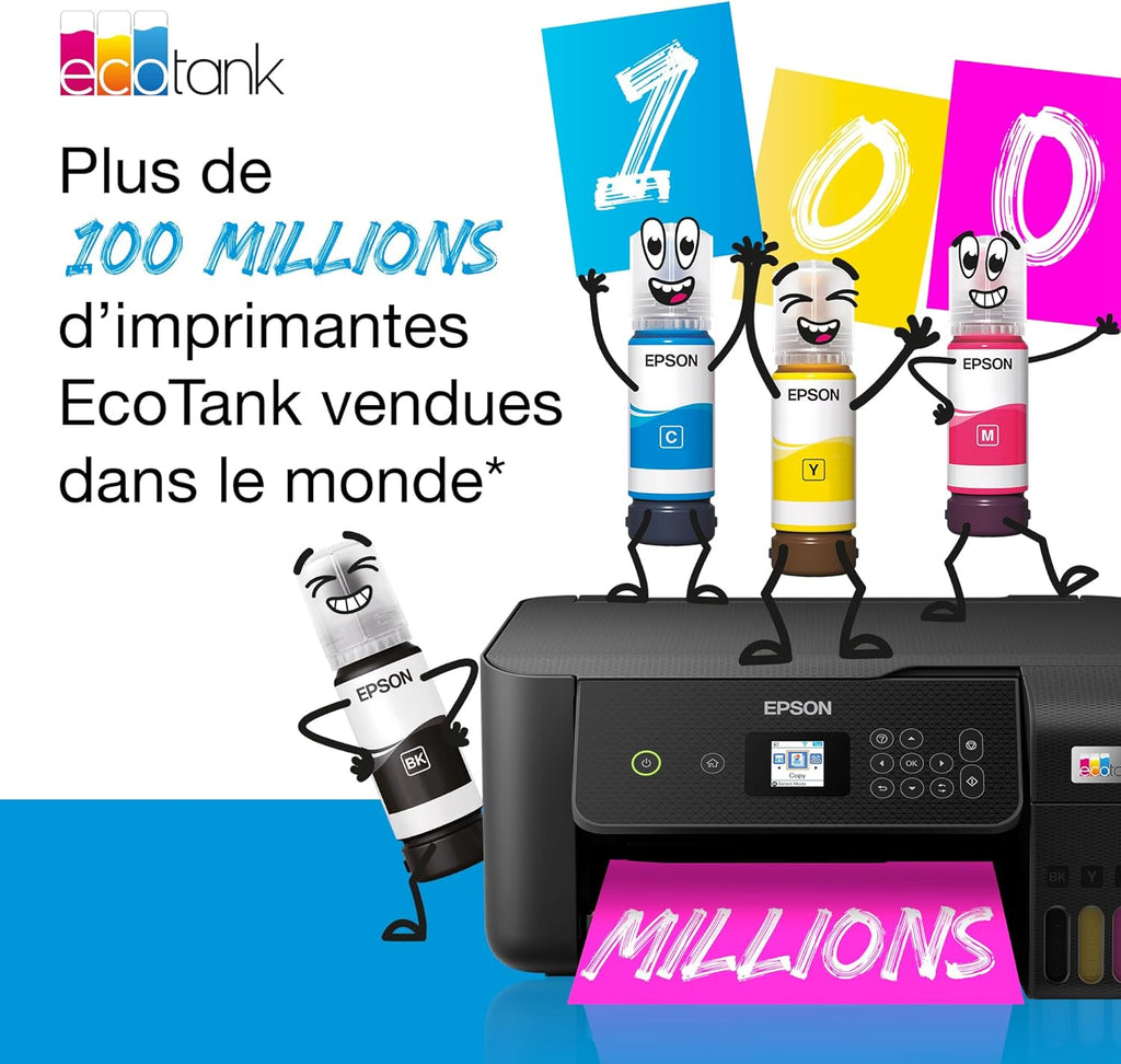 Imprimante multifonction A4 Wi-Fi EcoTank ET-4850 équipée de réservoirs d'encre, avec jusqu'à 3 ans d'encre inclus