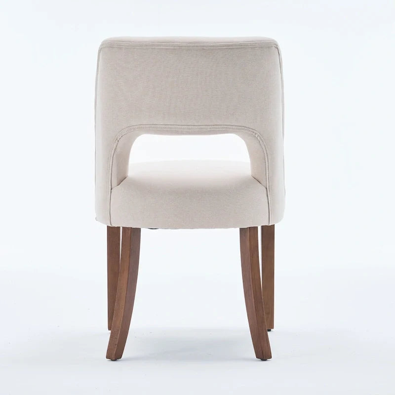 Lot de 4 chaises de salle à manger tapissées de tissu