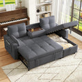Canapé Convertible en Forme de L,canape lit 2 Places Convertible Gris,canapé 3 Places lit gigogne avec Fonction Couchage,équipé d'un Espace de Rangement