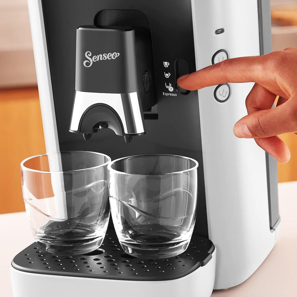 Philips Domestic Appliances CSA260/11 Senseo Maestro Machine Ã€ Café Dosettes Avec Réservoir D'Eau De 1,2 Litre, Sélection L'Intensité Du Et Fonction Mémo, Produit Vert, Couleur : Blanc