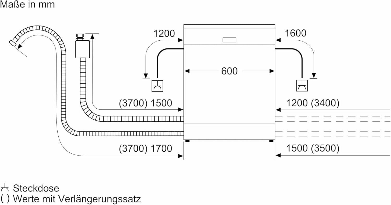 Siemens SN43ES14VE, iQ300 Lave-vaisselle intelligent, lave-vaisselle sous meuble avec tiroir à couverts, 60 cm, ouverture automatique de la porte grâce à AutoOpen dry, particulièrement silencieux avec
