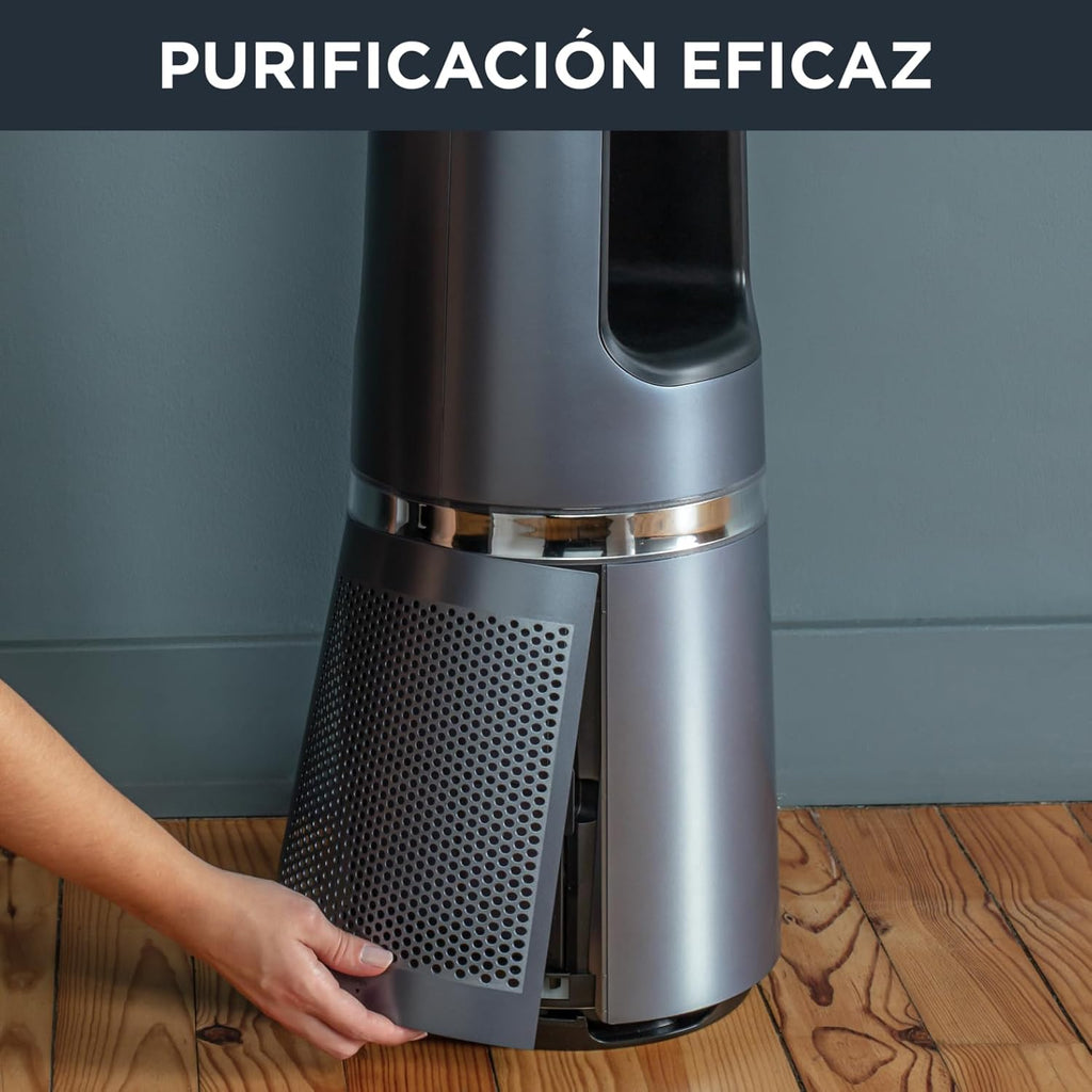Rowenta Eclipse 2-en-1 Ventilateur purificateur, Ventile et filtre l'air, Particules fines, 32 dB (A), Puissant, Oscillation, 12 vitesses, Minuteur, Départ différé QU5030F0