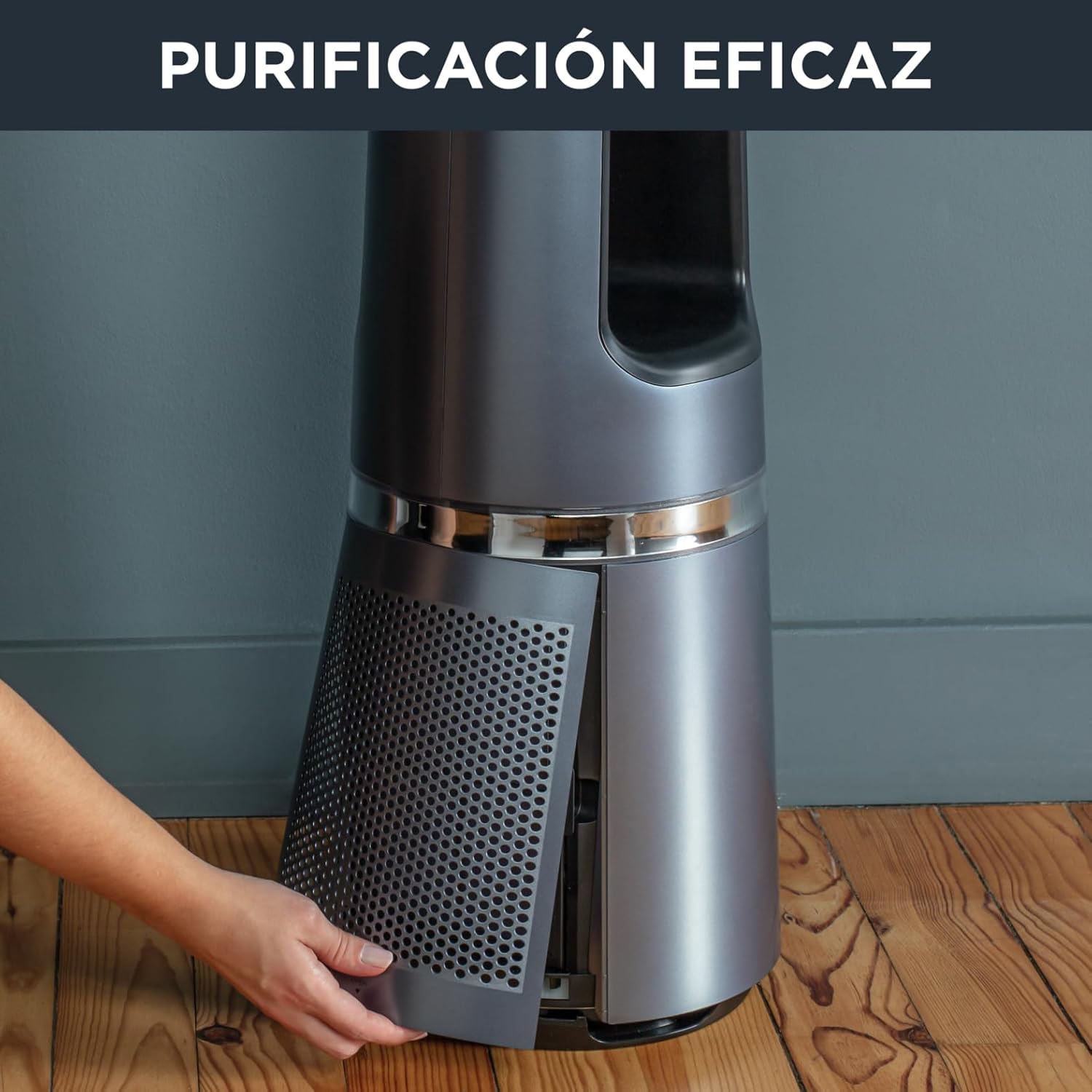 Rowenta Eclipse 2-en-1 Ventilateur purificateur, Ventile et filtre l'air, Particules fines, 32 dB (A), Puissant, Oscillation, 12 vitesses, Minuteur, Départ différé QU5030F0