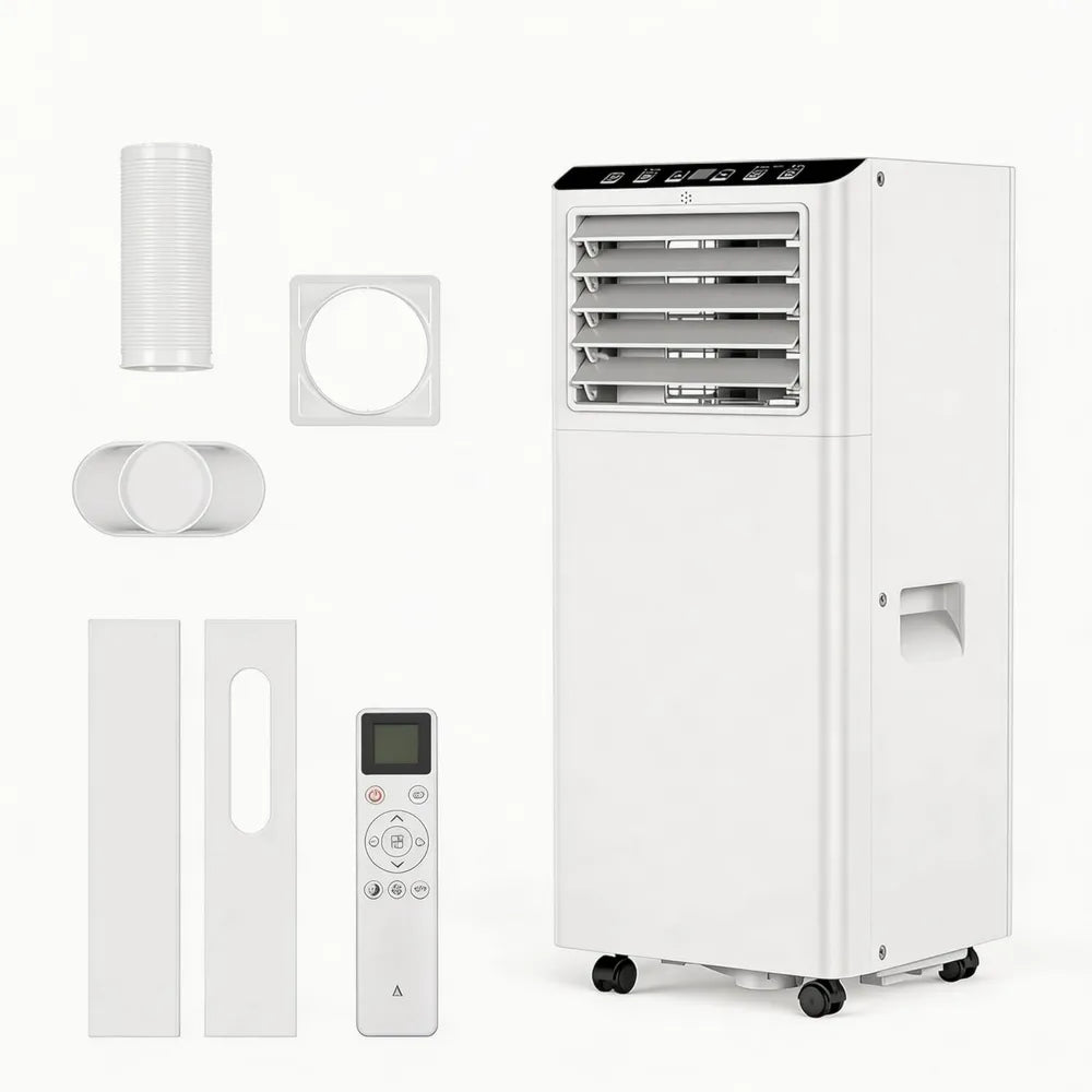 Climatiseur Portable 9000 BTU 3-en-1, Refroidissement Écologique, Mode Silencieux