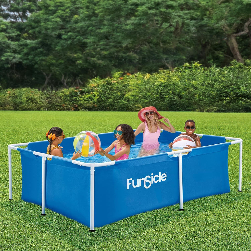 FUNSICLE Piscine Tubulaire rectangulaire 2,13 m x 1,52 m x 0,61 m